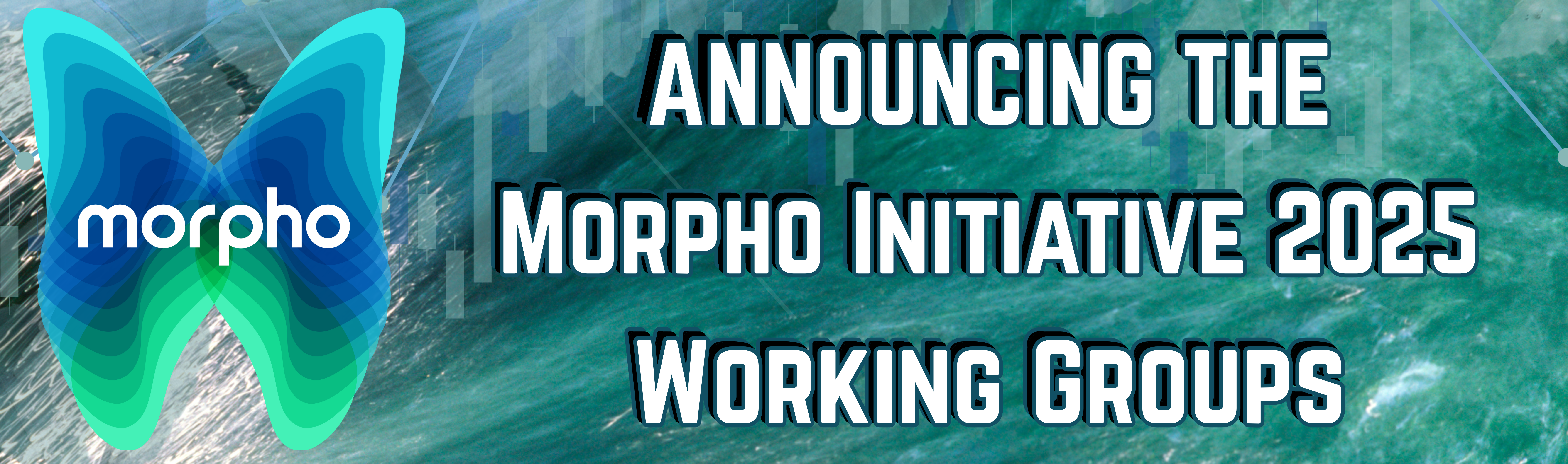 morpho logo and announcing the 2025 morph working groups over blue