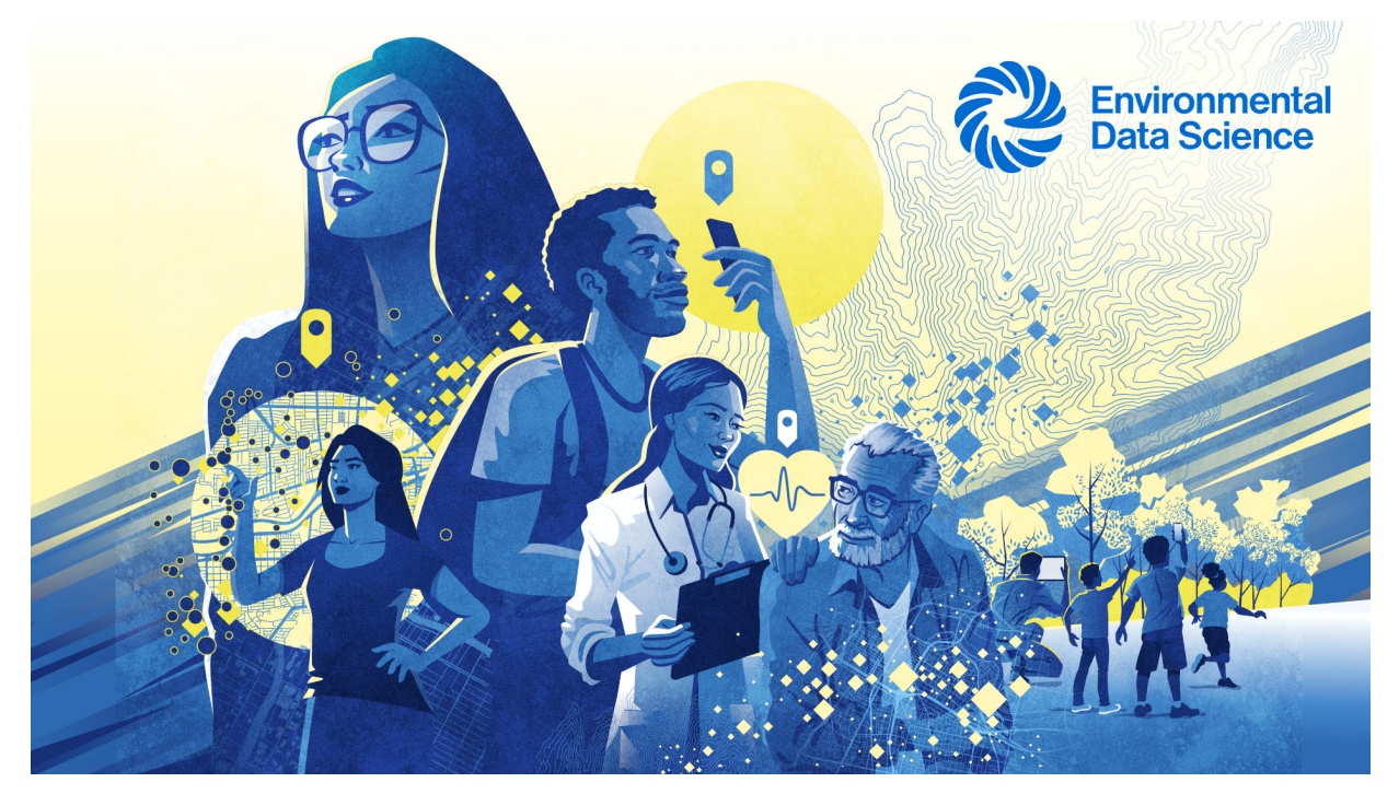an illustration of the environmental data science community