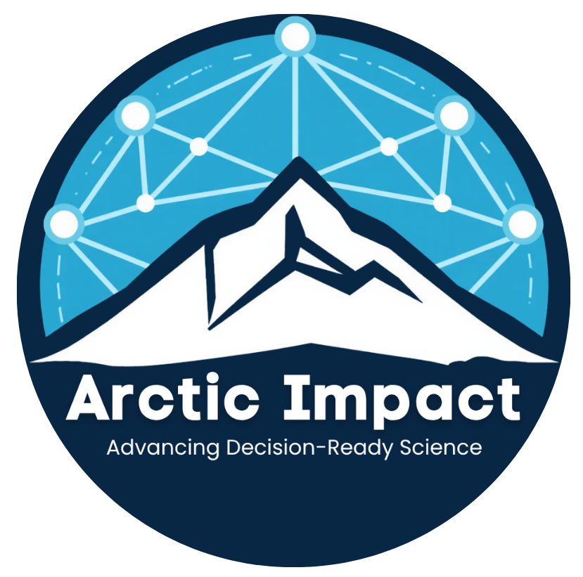 arctic impact logo with snowy mountain and project title