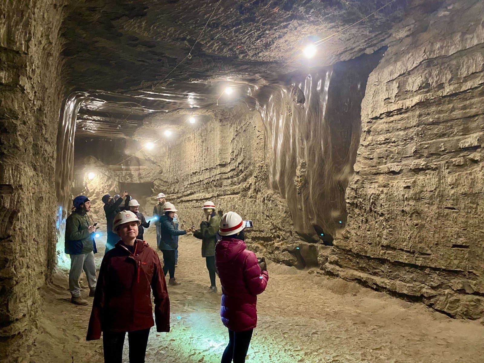 Inside the permafrost tunnel managed by Cold Regions Research And Engineering Laboratory, Fairbanks, Alaska. Photo by me.