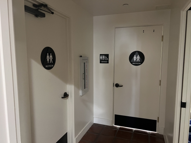 A set of restrooms