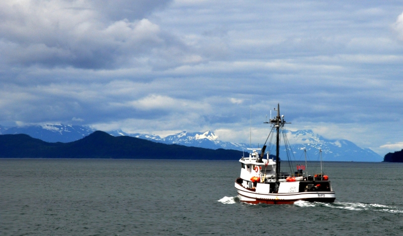fishing boat in Alaskan bay