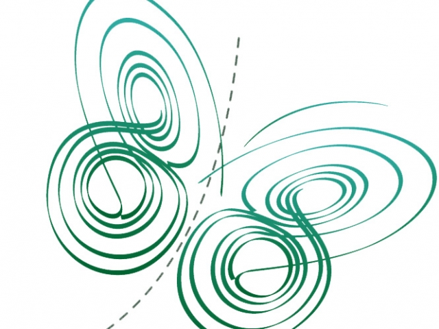 logo of butterfly from mathematical equation